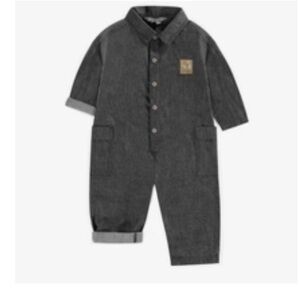 NWOT Souris mini Long black one-piece in relaxed fit in cotton, 2-3